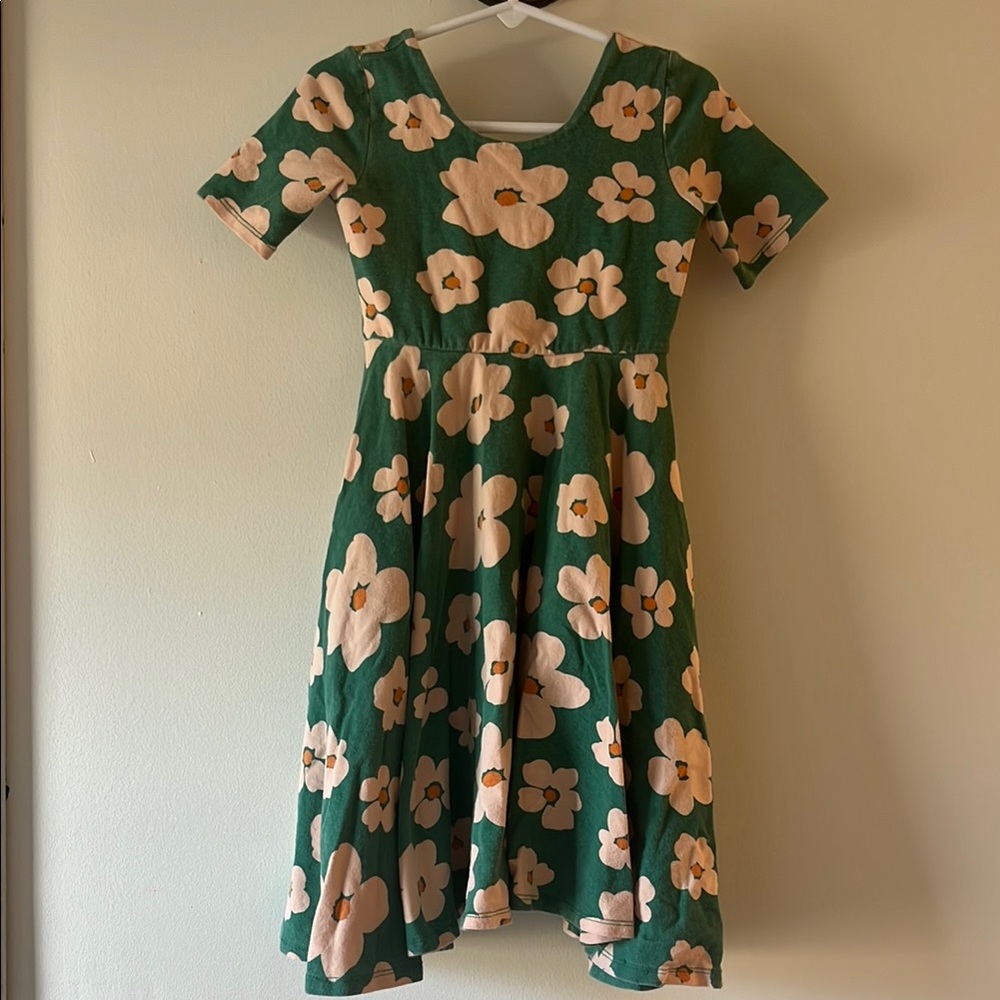 Chic Green Floral Dress